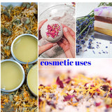 Edible Flowers for Drinks and Food, Bulk Edible Dried Flowers for Soap Making and More! 1.5 Cups Each- Jasmine, Rosebuds, Rose Petals, Lavender