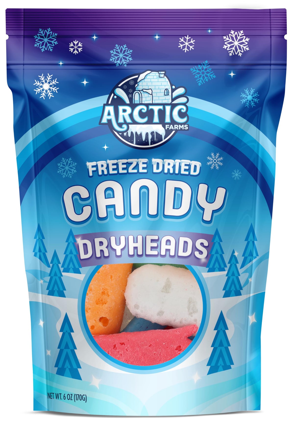 Arctic Farms Freeze Dried Candy DryHeads Bagged and Boxed (Assorted Flavors) (6oz)