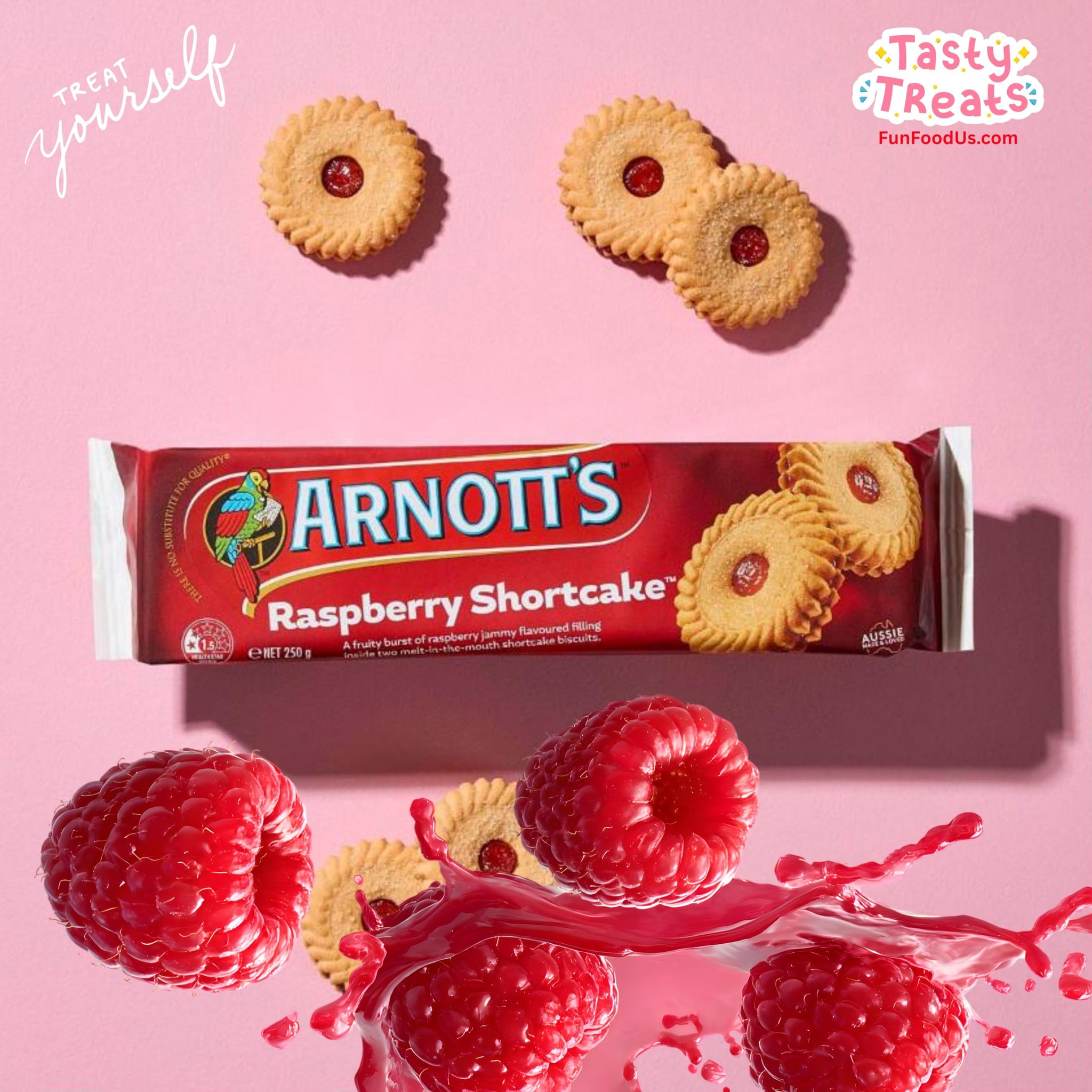 Griffins Lemon Treats & Raspberry Shortcake Biscuits (Value Pack Of 3) Delicious Sweet Treats