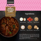 Khazana ORGANIC Kerala Coconut Curry Indian Simmer Sauce - 6 x 12.7oz Jars | Non-GMO, Vegan, Gluten Free, Kosher | Authentic Indian Meals Made Easy at