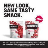 Crunchies Freeze-Dried Fruits, 100% All Natural Crispy Fruit, Non GMO and Kosher, Resealable Freeze Dried Fruit Snack Packs, Pack of 6 (Strawberries)