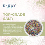 Snowy River Cocktail Salt Pride Rainbow Blend - All Natural Rimming Salt for Margaritas & Cocktails with Sweet & Savory Overtones (80oz-5lb Bag)