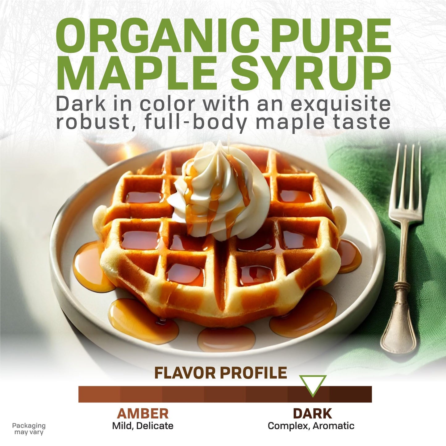 Maple Valley Organic Pure Maple Syrup, Dark & Robust Better Than Pancake Syrup, Use for Coffee or All-Natural Sugar Substitute in Cooking and Baking