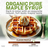 Maple Valley Organic Pure Maple Syrup, Dark & Robust Better Than Pancake Syrup, Use for Coffee or All-Natural Sugar Substitute in Cooking and Baking