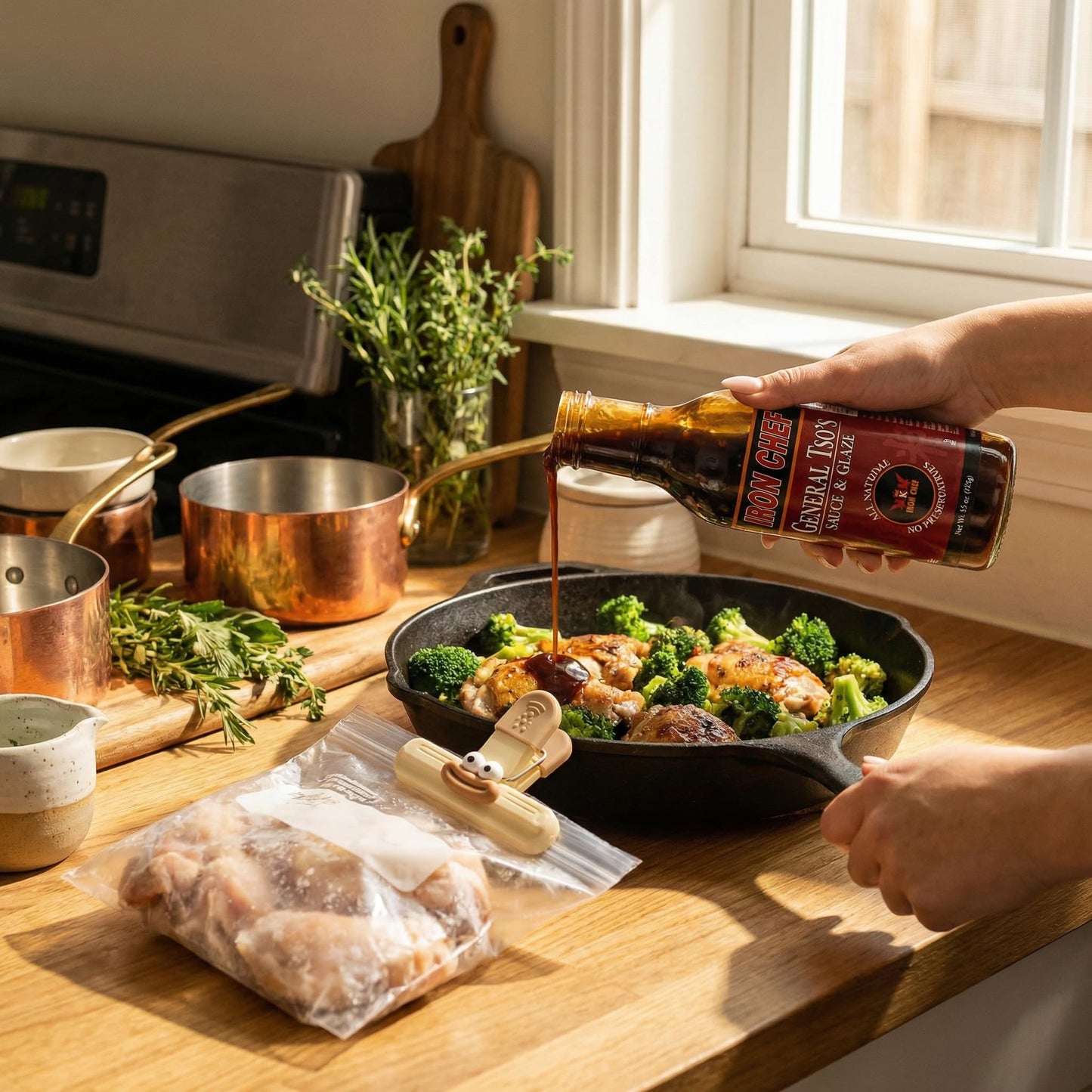 Iron Kitchen Sauce Glaze General Tso - 15 oz Bottles - General Tso Sauce for General Tso Chicken - Generals Hot Sauce Style Tso Products - Fried Rice
