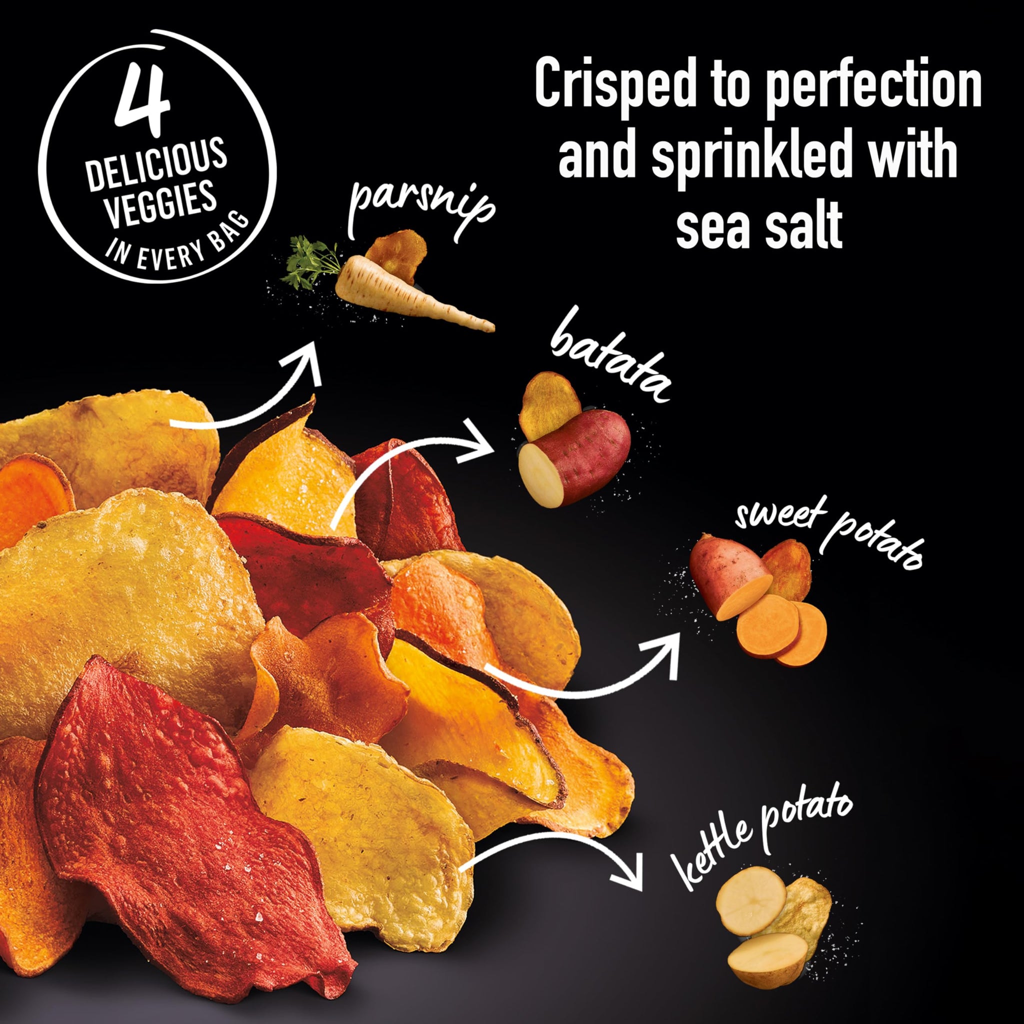 Terra Vegetable Chips, Original Chips with Sea Salt, 6.8 Oz