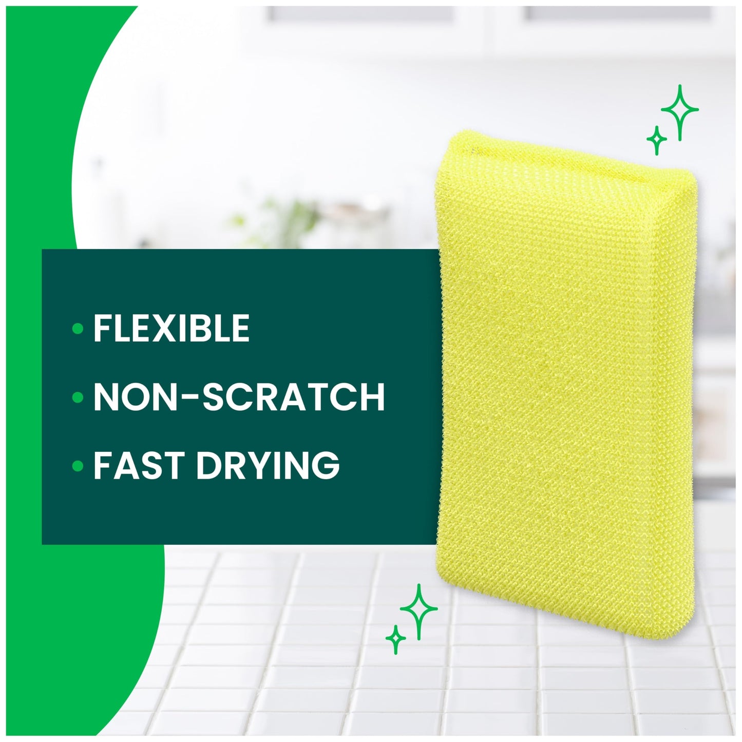 Scotch-Brite Dobie Non-Scratch All-Purpose Scrub Pads, 12 Total Pads (6 Packs of 2), Reusable Scouring Sponges for Kitchen & Bathroom, Safe on