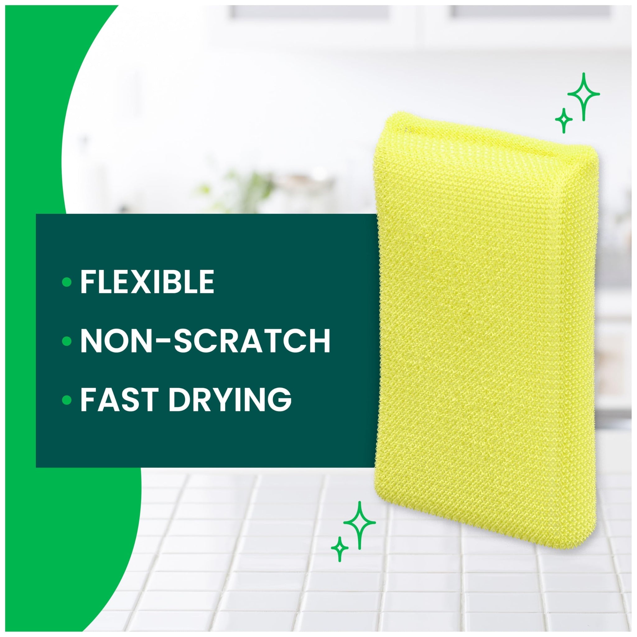 Scotch-Brite Dobie Non-Scratch All-Purpose Scrub Pads, 12 Total Pads (6 Packs of 2), Reusable Scouring Sponges for Kitchen & Bathroom, Safe on