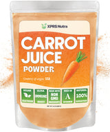 XPRS Nutra 100% Natural Carrot Juice Powder - Pure Carrot Powder from The USA - Ideal for Juice and Smoothie - High in Vitamin A, Phytonutrients