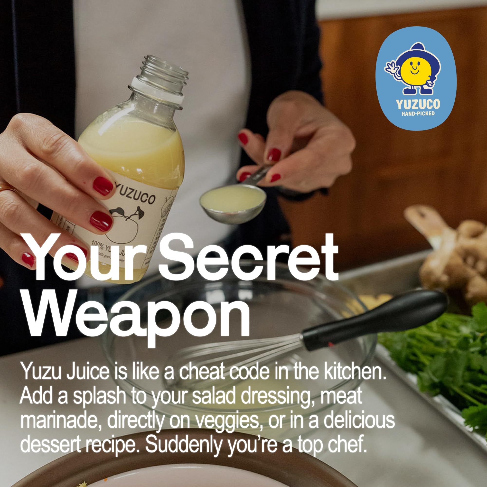 YUZUCO - 100% Cold-Pressed Juice - 8.4oz Premium Yuzu Juice from Japan - Bottled in California