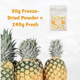 NAT FLAV Freeze Dried Pineapple Powder - 10.5oz/300g | 100% Natural, No Added Sugar, No Preservatives | Pure Tropical Flavor for Smoothies, Baking