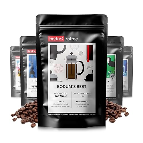 Bodum Roasting Bodum's Best Coffee, Whole Bean, 12oz (340g) - Roasted in Denmark