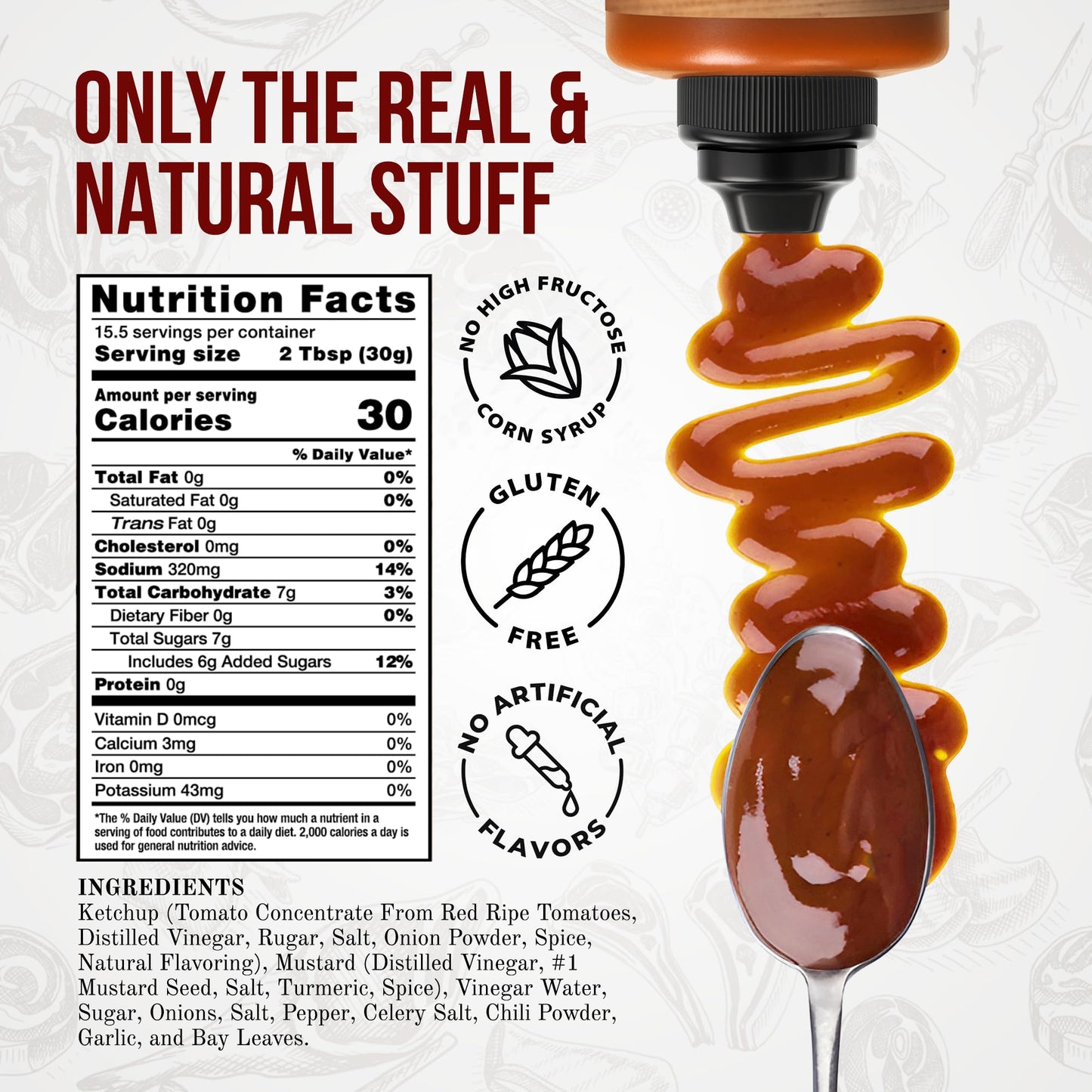 Williamson Bros - Classic Carolina BBQ Sauce | Mustard Barbeque Fusion, Gluten-Free, No High Fructose Corn Syrup, 15.5 oz