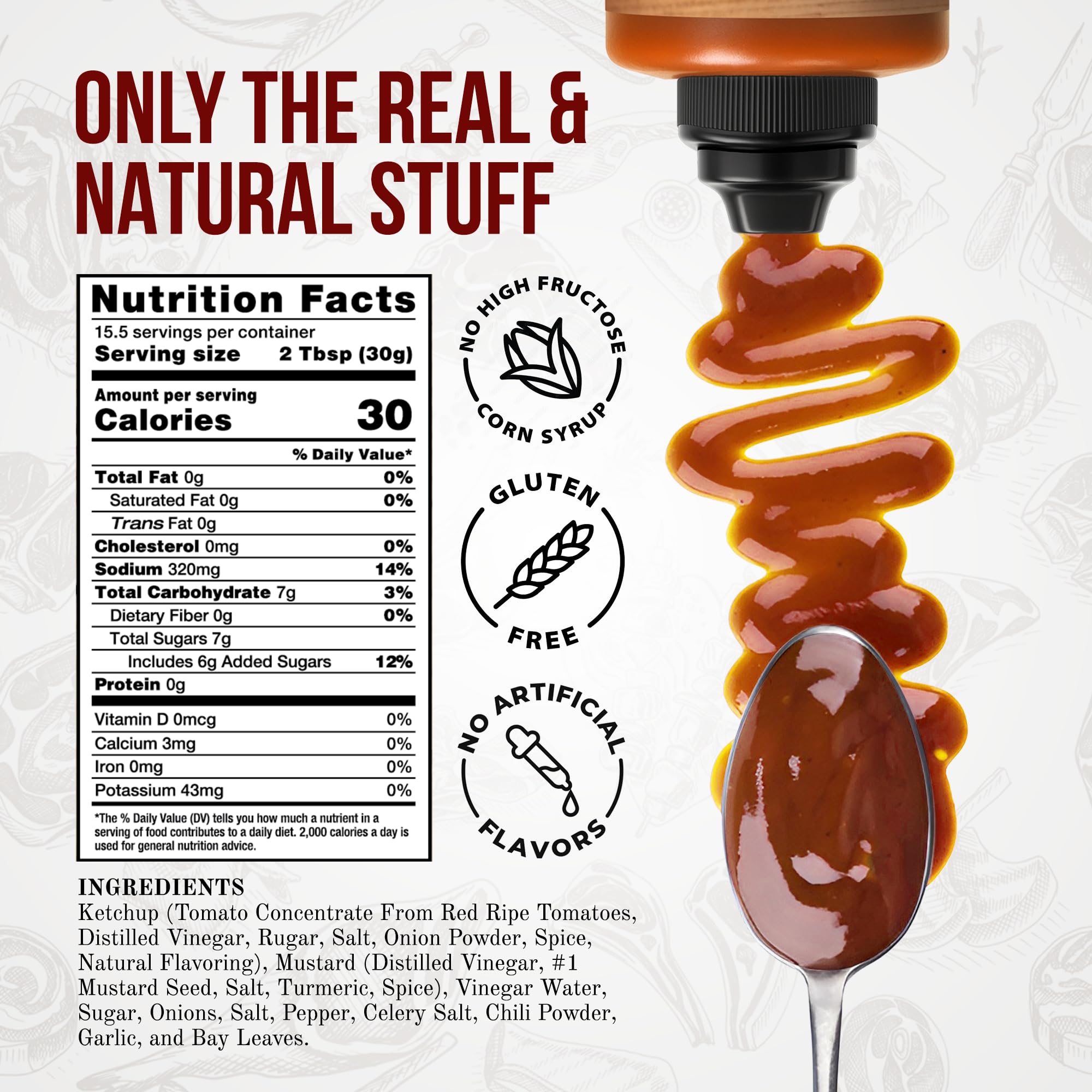 Williamson Bros - Classic Carolina BBQ Sauce | Mustard Barbeque Fusion, Gluten-Free, No High Fructose Corn Syrup, 15.5 oz