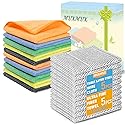 Non Scratch Wire Dishcloth and Microfiber Cleaning Cloth 10pcs-Multipurpose Wire Dishwashing Rags Wire Mesh Cleaning Cloth,Kitchen Towels