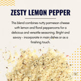 Zesty Lemon Pepper Parmesan Topper for Pasta, Seafood, Shawhan Farms, 7 oz