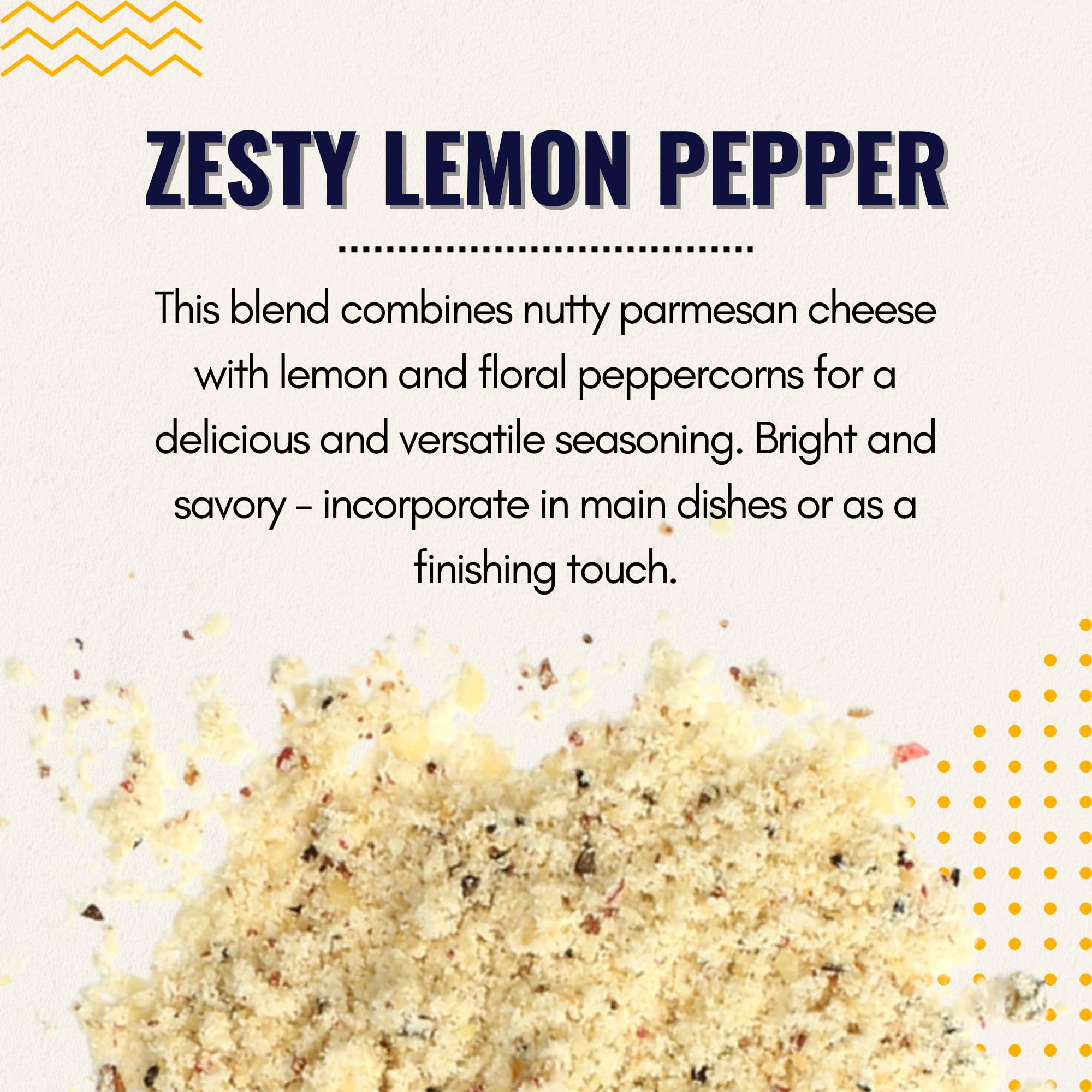 Zesty Lemon Pepper Parmesan Topper for Pasta, Seafood, Shawhan Farms, 7 oz