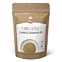 SPICY ORGANIC Garlic Granules - 100% USDA Organic- Premium Quality Granulated Garlic Powder for Mouthwatering Rubs on Beef, Pork, Fish, Poultry