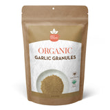 SPICY ORGANIC Garlic Granules - 100% USDA Organic- Premium Quality Granulated Garlic Powder for Mouthwatering Rubs on Beef, Pork, Fish, Poultry