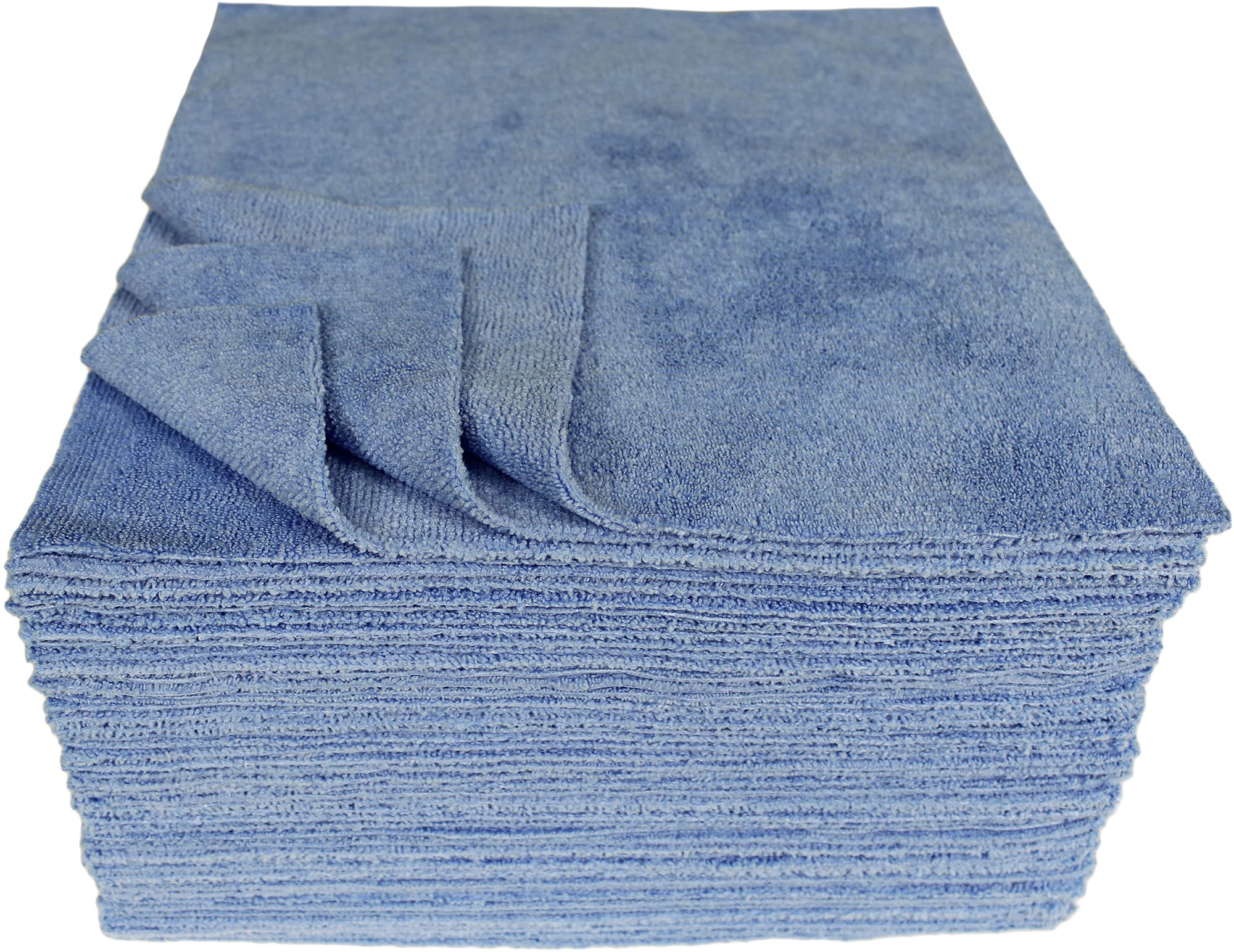 CleanAide Microfiber Cleaning Cloths, All-Purpose Reusable Lint-Free and Absorbent Towels for Kitchen, Home, Car Use, 350GSM, 12 x 12 in. Blue