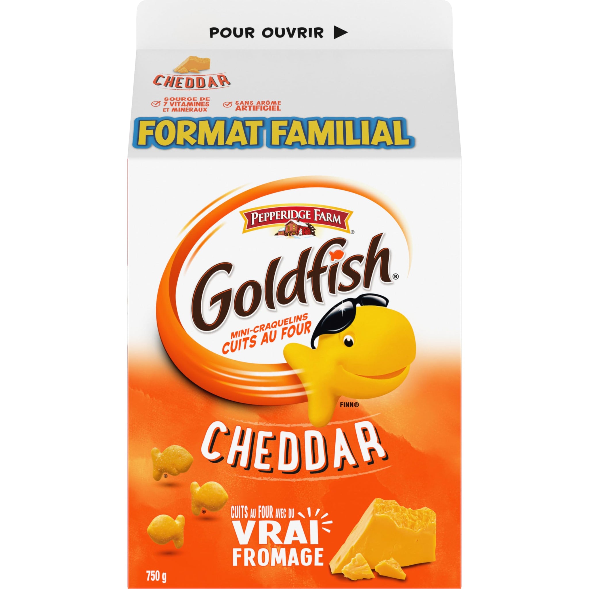 Goldfish Family Size Cheddar Crackers, 750g/26.5 oz, Carton {Imported from Canada}