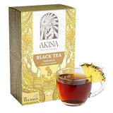 AKINA - Pineapple Flavored Black Tea Bags, Individually Wrapped, Fruity Envelope Kenyan Pineapple Tea Bags, Sweet and Tangy with Uplifting Tropical