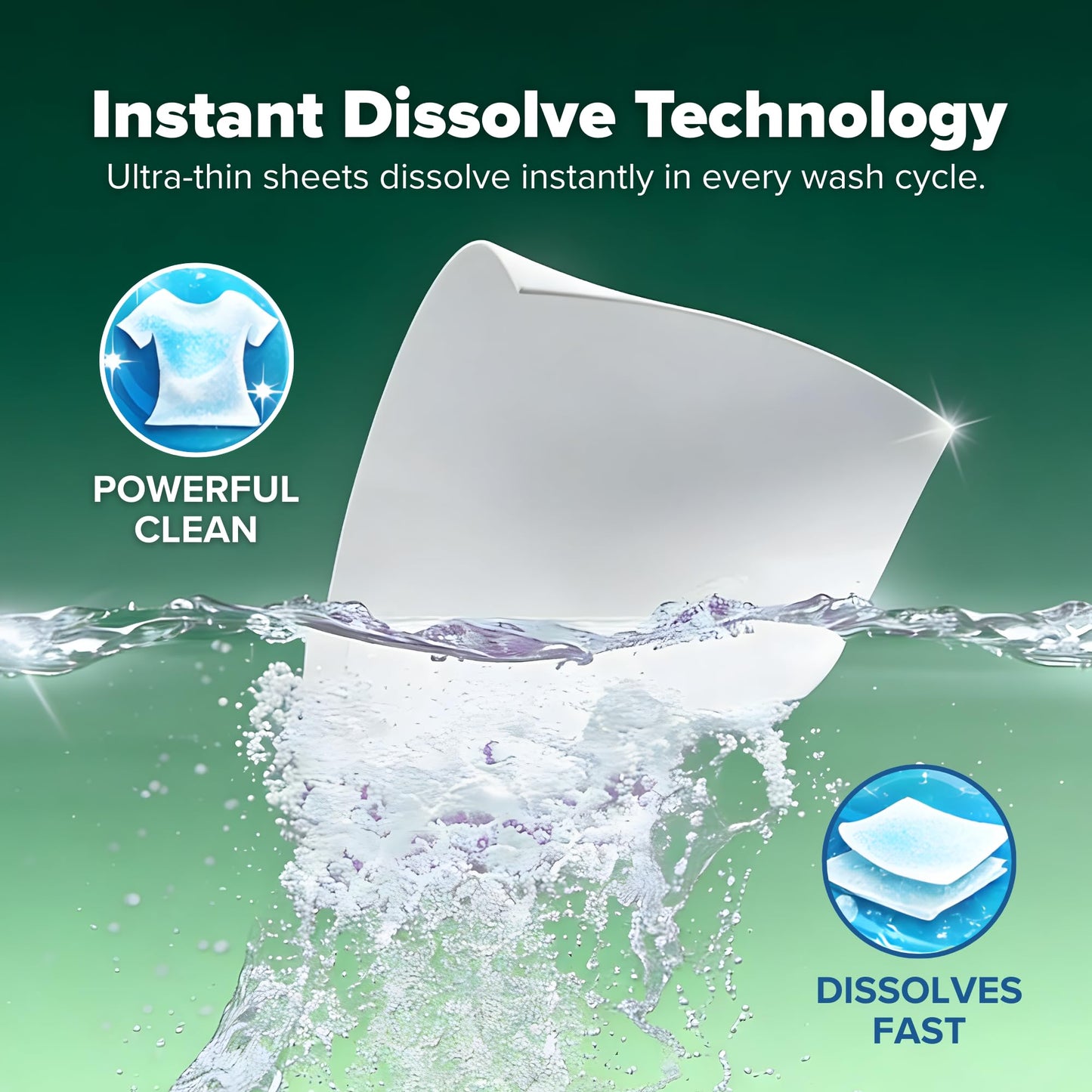 Ohm Earth’s Wash Laundry Detergent Sheets Hypoallergenic & Dye-Free Liquidless Detergent, Fast Dissolving Concentrated Strips Ideal for Sensitive