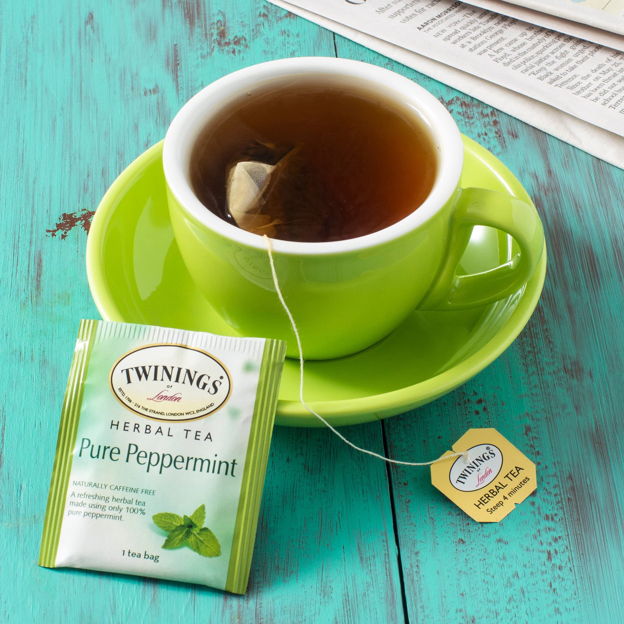 Twinings Herbal Tea Bags Variety 6-Pack - Naturally Caffeine-Free Teas, Peppermint, Red Rooibos, Lemon & Ginger & Camomile Varieties, 20 Count Each