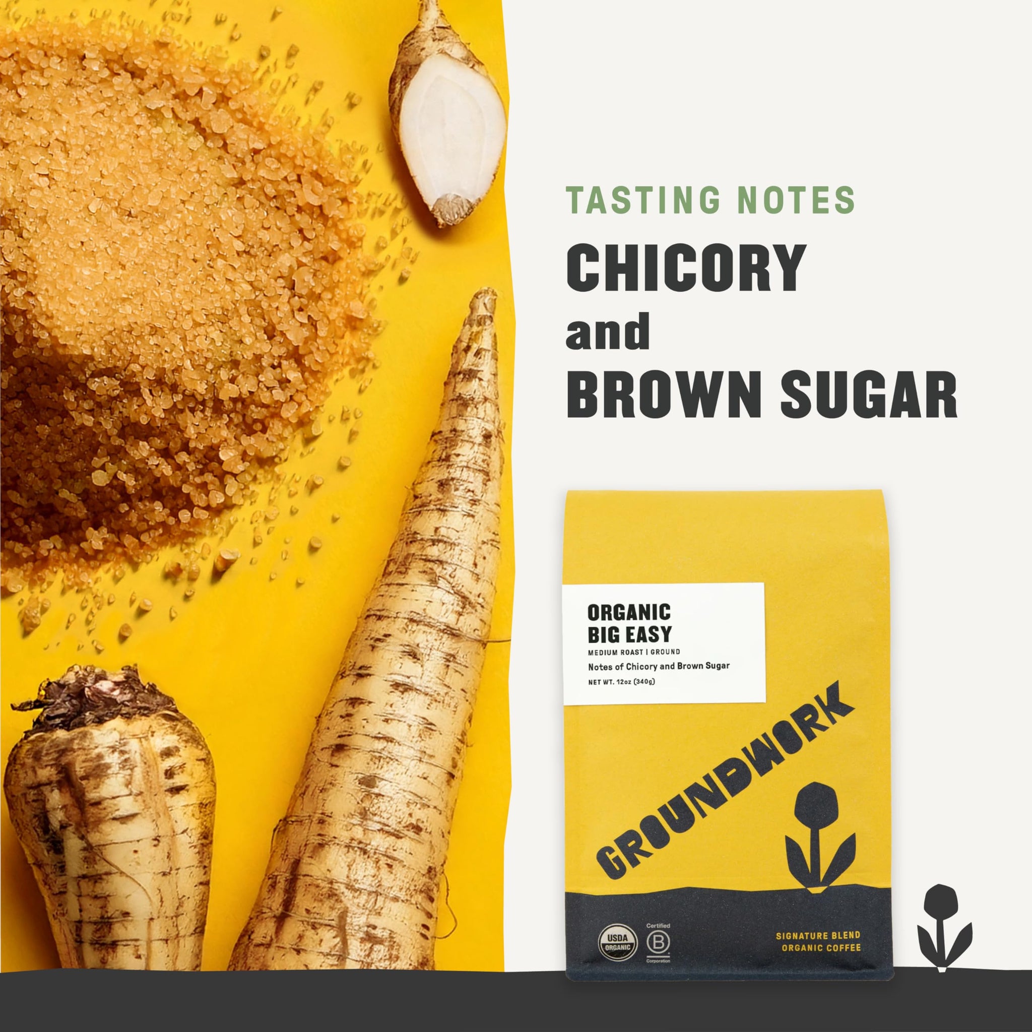Groundwork Coffee Co Organic Big Easy Ground Coffee, 12 OZ