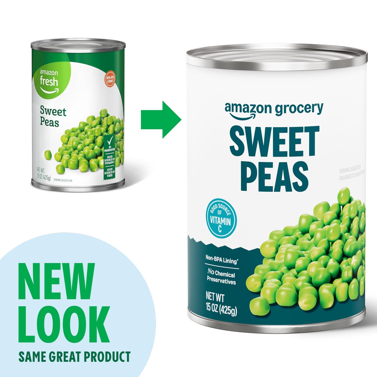 Amazon Grocery, Sweet Peas, 15 Oz