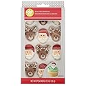 Wilton Reindeer, Santa Royal Icing Decorations, 12 Count