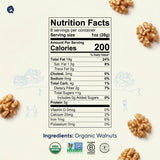 GoodSAM Small Farms - Organic Raw Walnut Halves & Pieces - 8oz Pouch - Single Origin - Sourced from Regenerative Farms