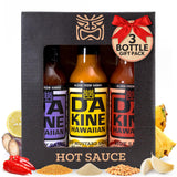 Da Kine Hawaiian Hot Sauce Sampler - Hot Soy, Mustard & Classic - Made with Pineapple Juice for Meat Tenderizing, Ideal for Marinades and Dipping