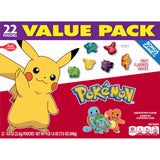 Pokemon Fruit Flavored Snacks, Fat Free and Gluten Free Snacks, 17.6 oz (22 Pouches)