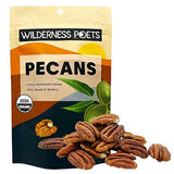 Wilderness Poets, Fancy Mammoth Pecan Halves - Organic, Raw, Large Halves, Sweet and Buttery. No Salt, Shelled. (8 Ounce - 227g)