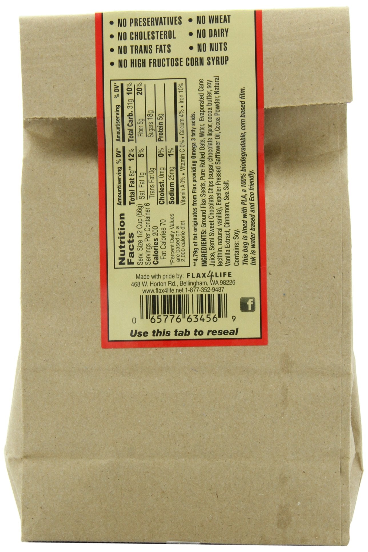 Flax4Life Flax Granola, Chunky Chocolate, 12 Ounce