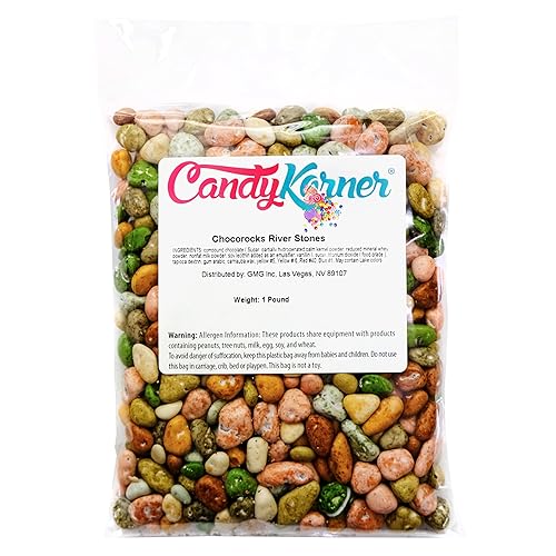 Chocorocks Riverstones Nuggets- Candy Coated Chocolate Shaped River Stones - 1 Pound (16 OZ)