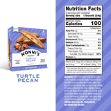 Nonni's Turtle Pecan Biscotti, Individually Wrapped Italian Cookie Snacks, 8 Servings (Pack of 1)