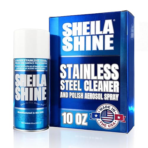 Sheila Shine 10oz Stainless Steel Cleaner and Polish - Cleans, Polishes & Protects Kitchen Appliances, Refrigerators, Sinks, Ovens & Grills - Residue