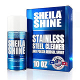 Sheila Shine 10oz Stainless Steel Cleaner and Polish - Cleans, Polishes & Protects Kitchen Appliances, Refrigerators, Sinks, Ovens & Grills - Residue