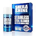 Sheila Shine 10oz Stainless Steel Cleaner and Polish - Cleans, Polishes & Protects Kitchen Appliances, Refrigerators, Sinks, Ovens & Grills - Residue