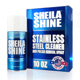 Sheila Shine 10oz Stainless Steel Cleaner and Polish - Cleans, Polishes & Protects Kitchen Appliances, Refrigerators, Sinks, Ovens & Grills - Residue