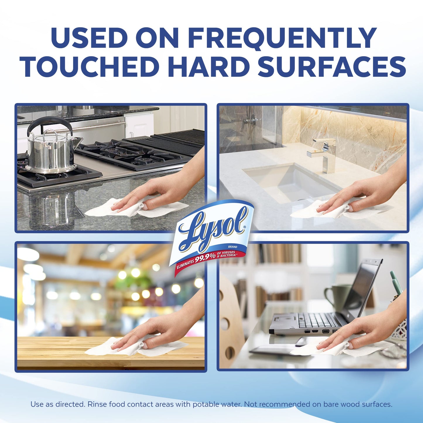 LYSOL 89346CT Disinfecting Wipes, Crisp Linen Scent, 7 x 8, 80/Canister, 6 Canister/Carton