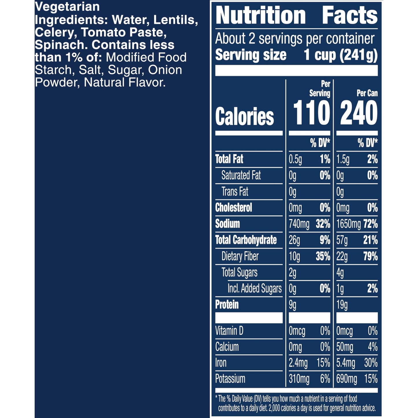 Progresso Lentil Soup, Vegetable Classics Canned Soup, Gluten Free, 19 oz