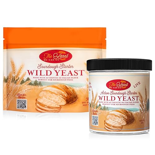 The Yeast We Can Do Live Sourdough Starter Kit with Backup - 100g Active Wild Yeast + 3 Dehydrated Starter Packs (Never Lose Your Starter) - Easy