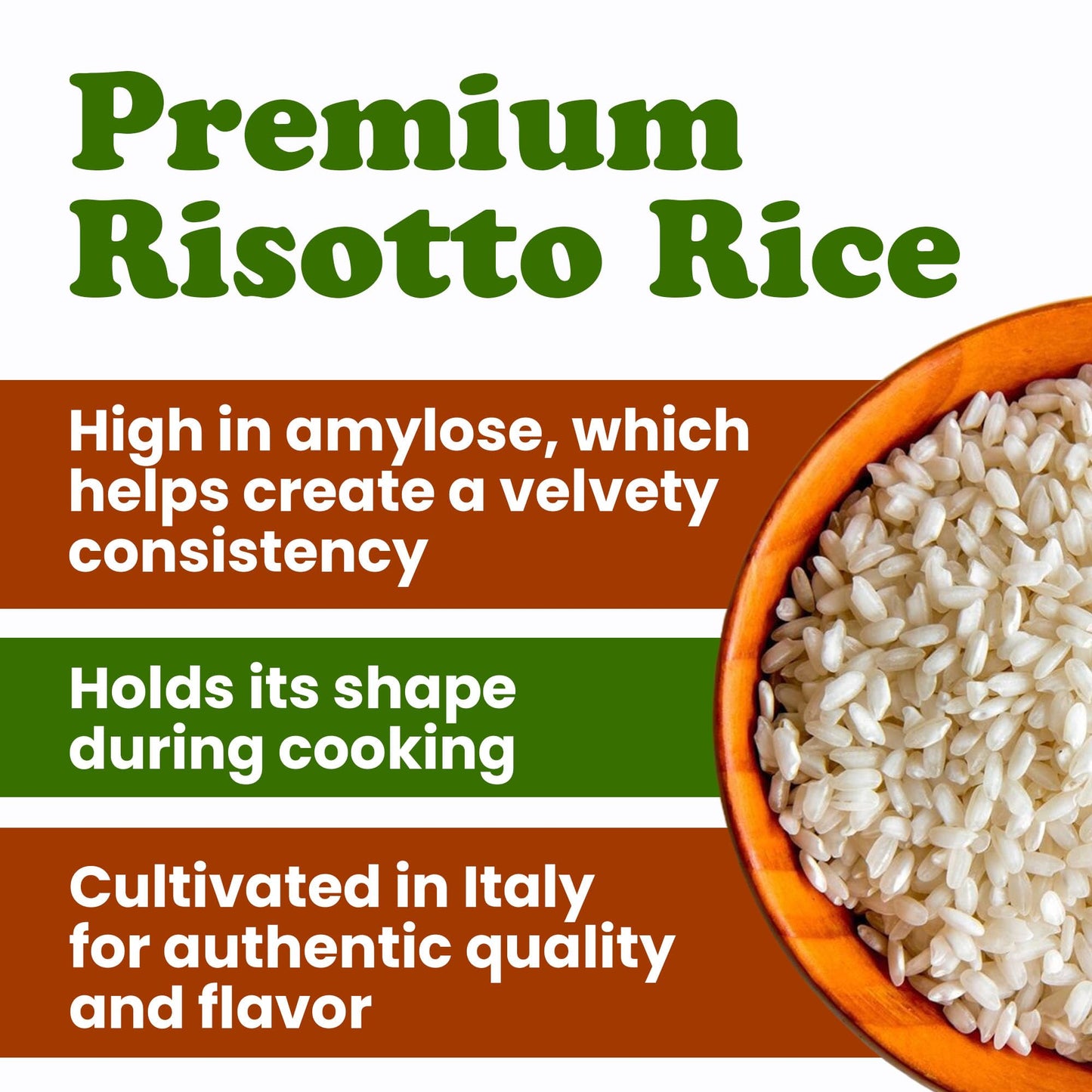 Food to Live Organic Carnaroli Rice, 1.5 Pounds - Premium Italian Risotto Rice, Ideal for Creamy Risottos and Gourmet Cooking, Non-GMO, Vegan, Kosher, Bulk