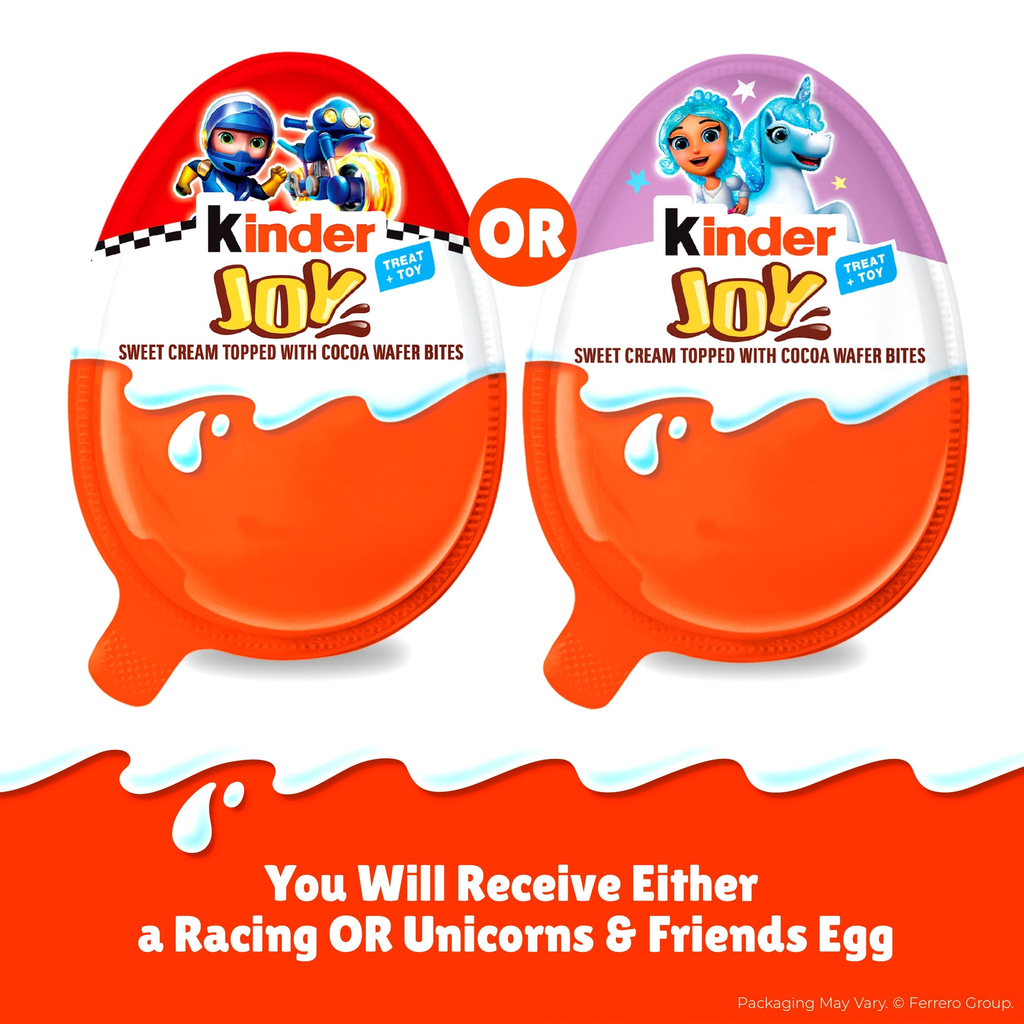 Kinder Joy Egg, Treat Plus Toy, Sweet Creams and Chocolatey Wafers, Individually Wrapped, 0.7 oz