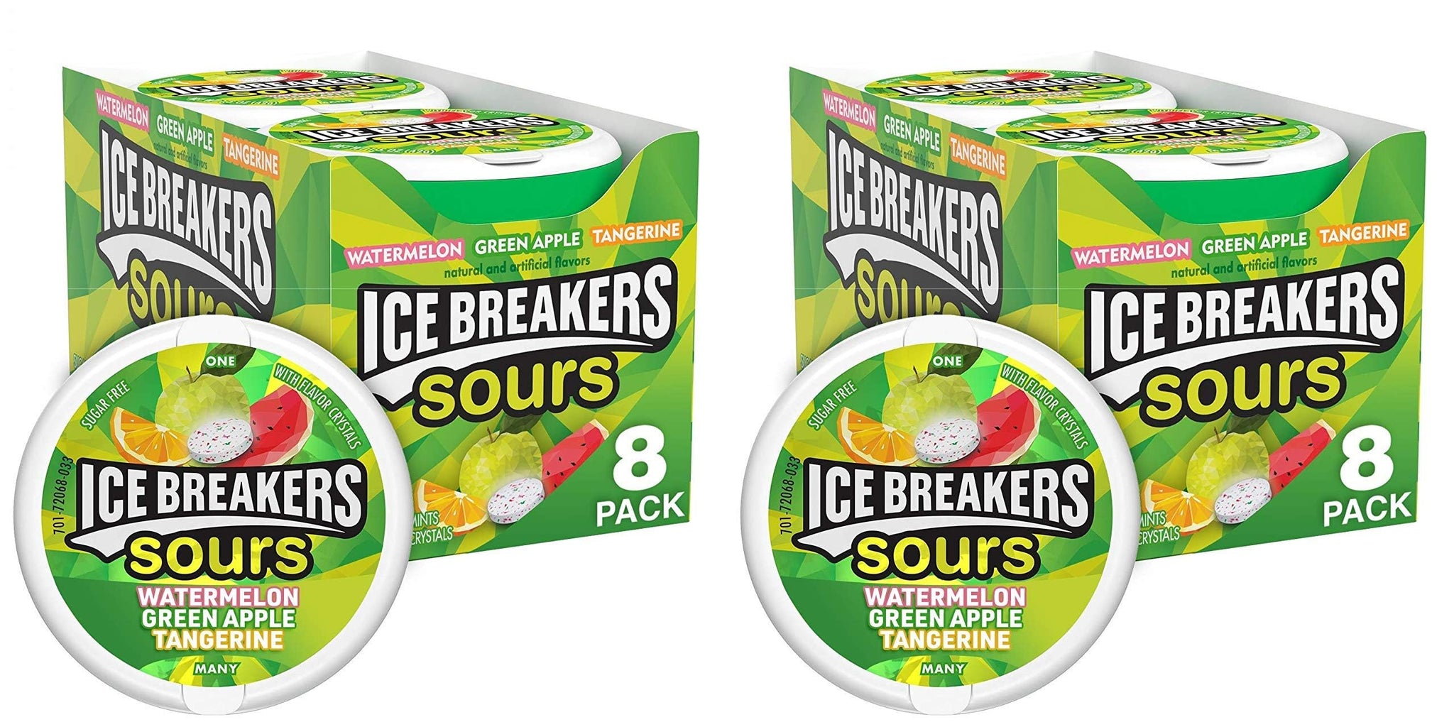 Ice Breakers Sours ( Green Apple, Tangerine, Watermelon), 1.5-Ounce Canisters (Pack of 16)