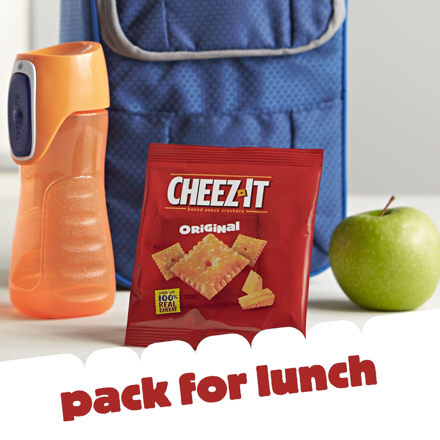 Cheez-It Baked Snack Cheese Crackers, Original, Single Serve, 1 oz Bags (12 Count)