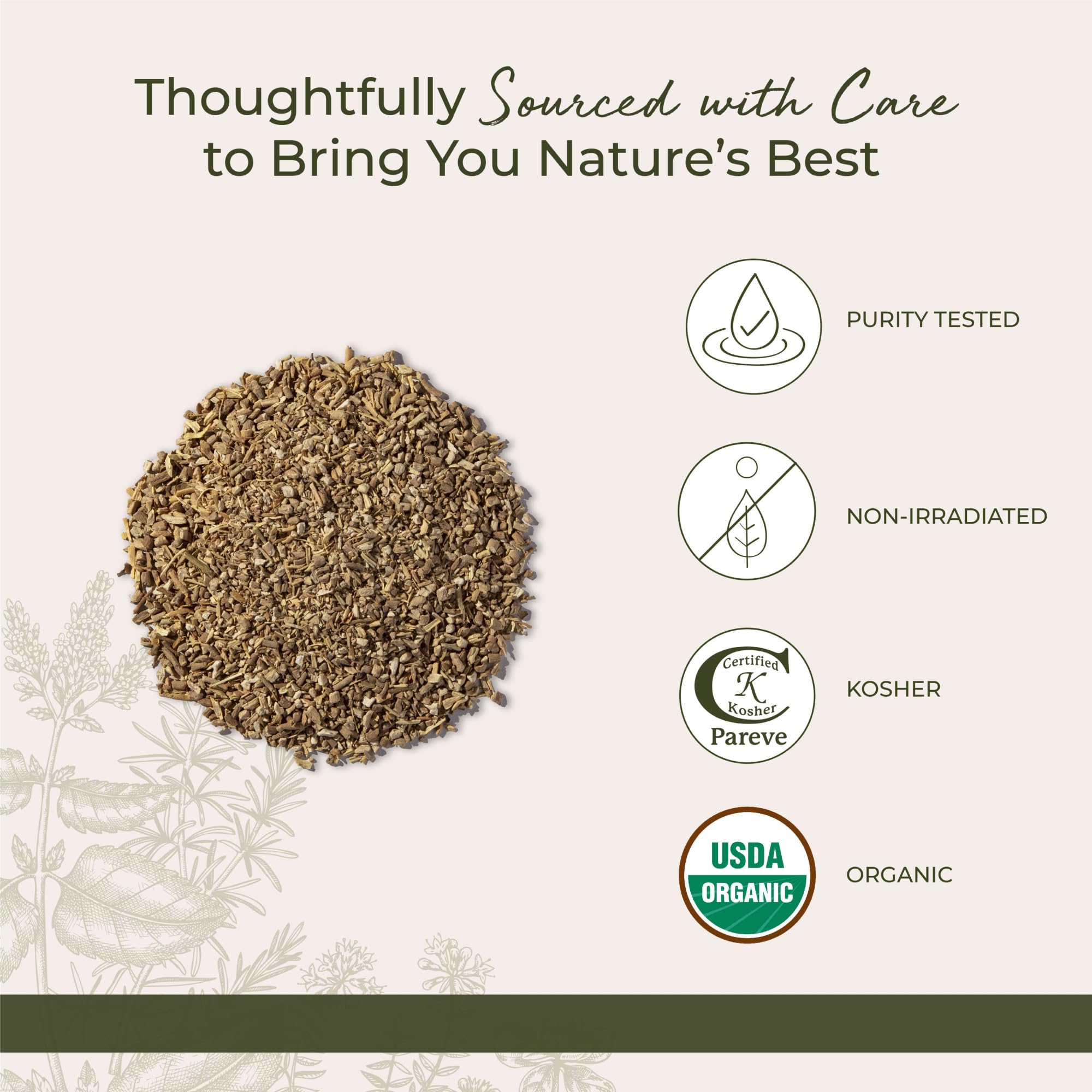 Starwest Botanicals Organic Ashwagandha Root - Dried Herb for Tea & Natural Herbal Blends, Cut & Sifted, Certified Kosher, Non-GMO - 4 oz Pouch